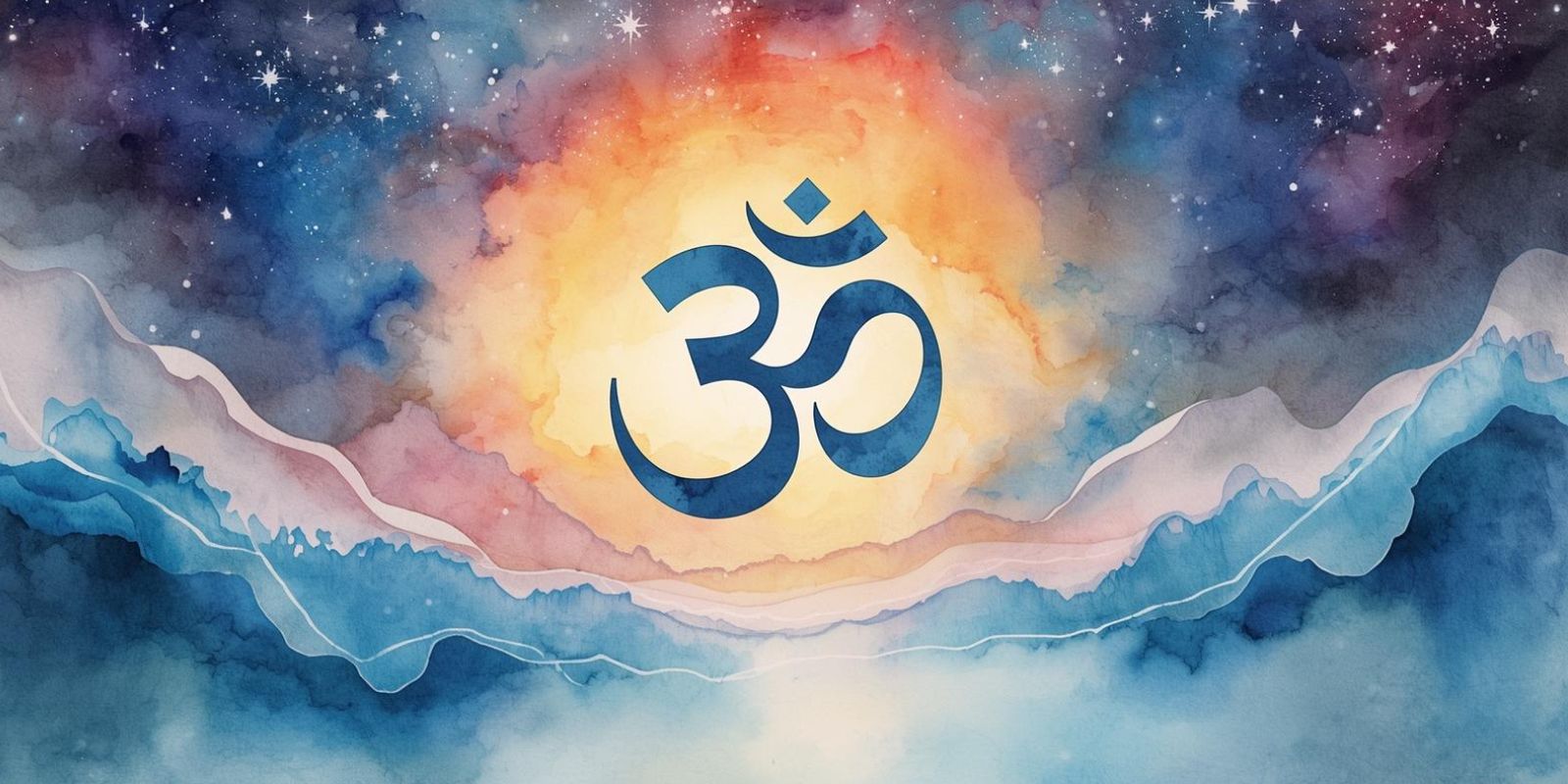 An ohm symbol hovering over the night sky.