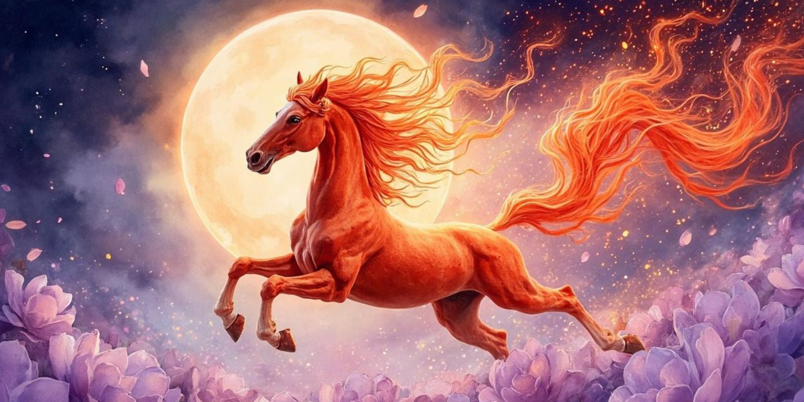 Year of the Fire Horse - Golden Lotus Mala