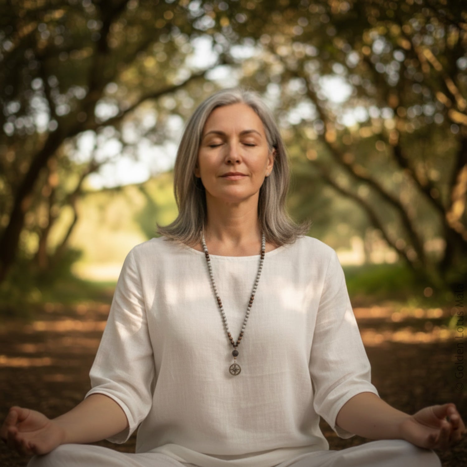 Guided Path Mala – Jasper, Bronzite & Lava