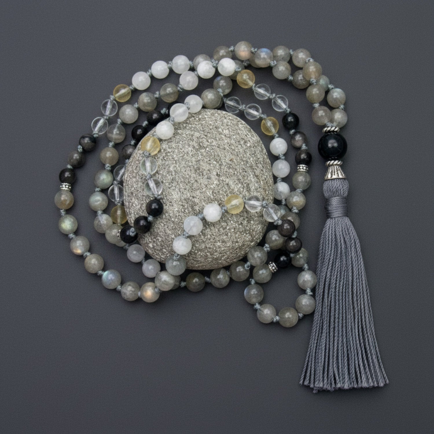 Celestial Renewal Mala â Labradorite & Moonstone