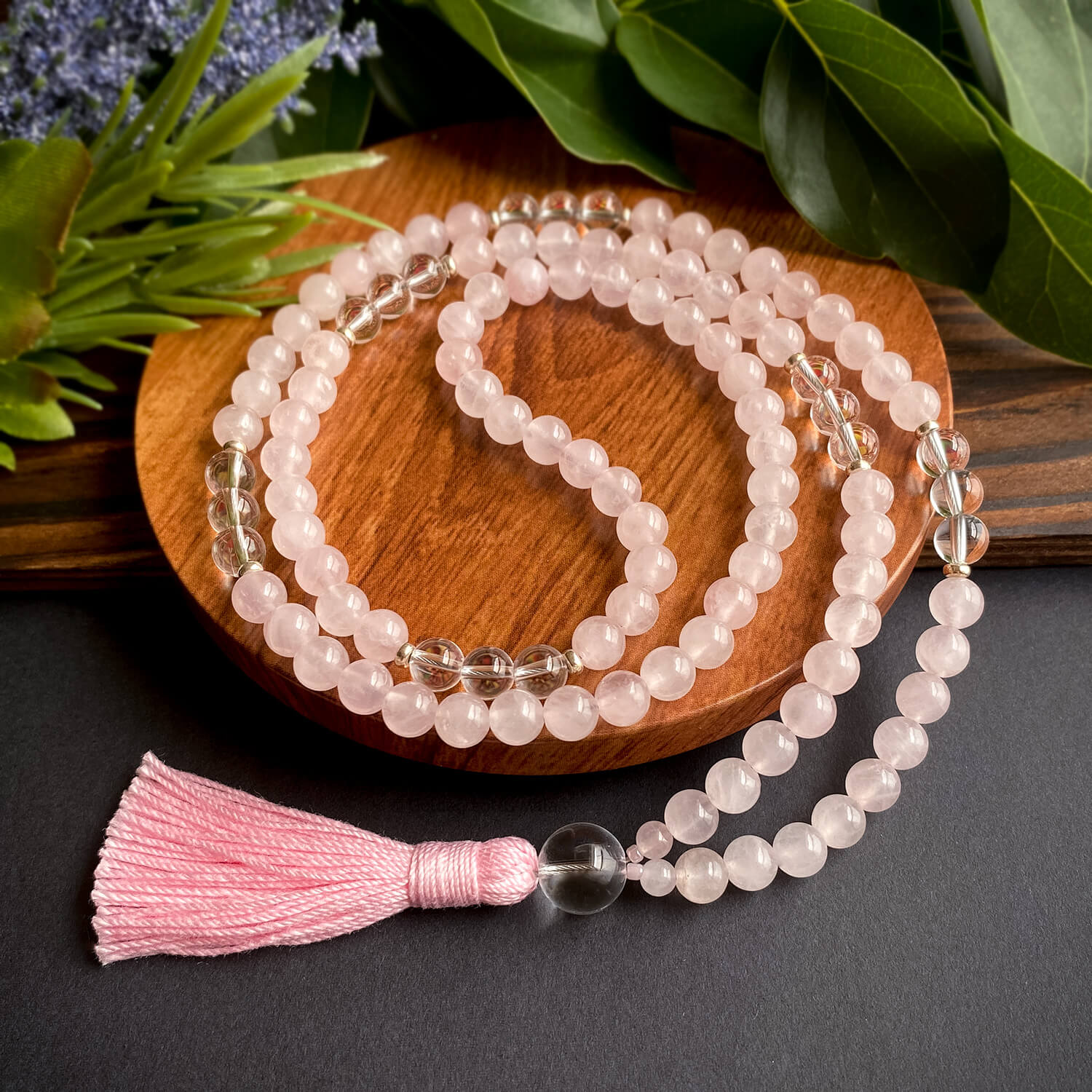 I Radiate Love Mala, Rose Quartz