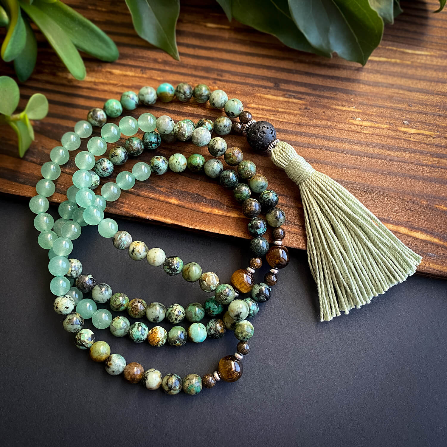 Serene Soul Mala Necklace by Golden Lotus Mala