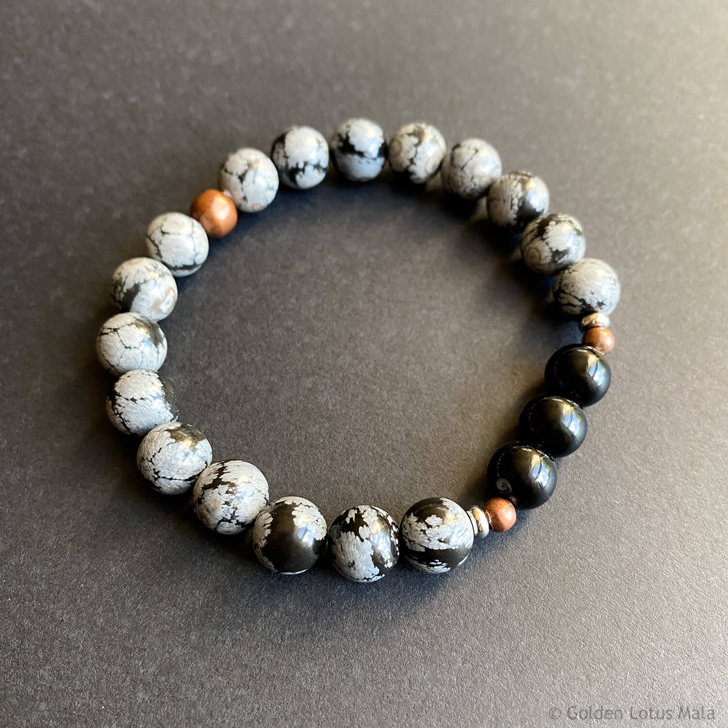 Protection Bracelet - Snowflake Obsidian