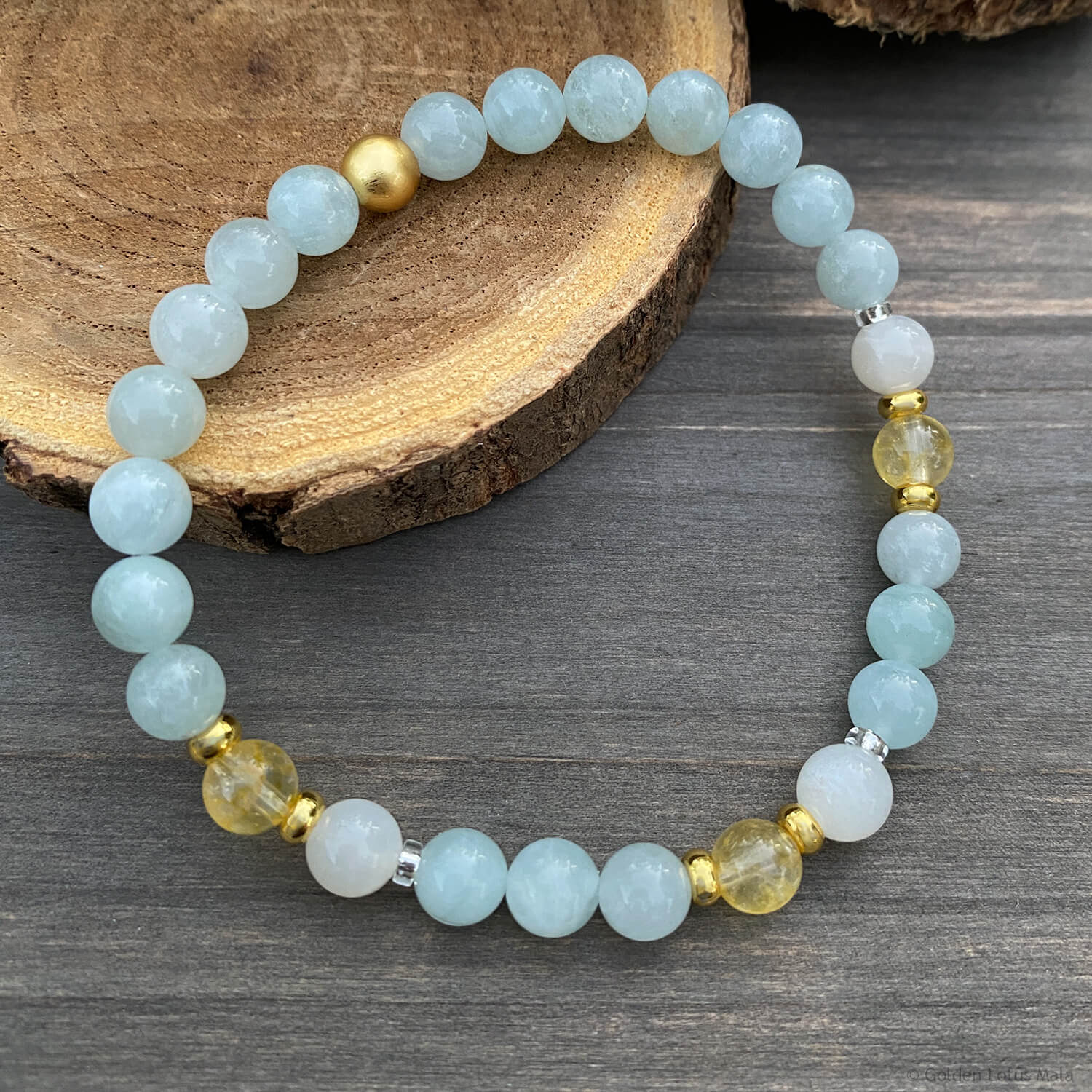 Dream Flow Bracelet – Aquamarine & Moonstone