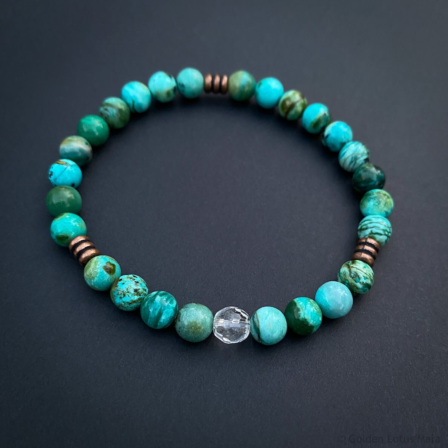 Chrysocolla & Quartz Bracelet – Clarity & Truth