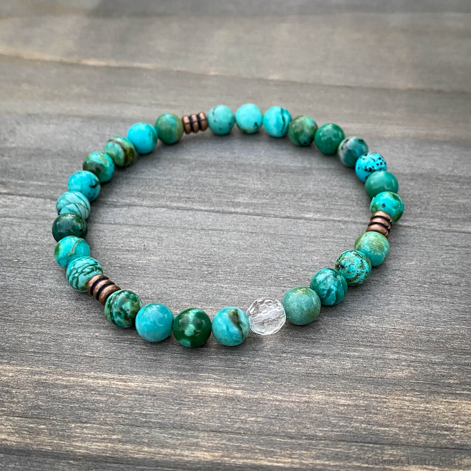 Chrysocolla & Quartz Bracelet – Clarity & Truth