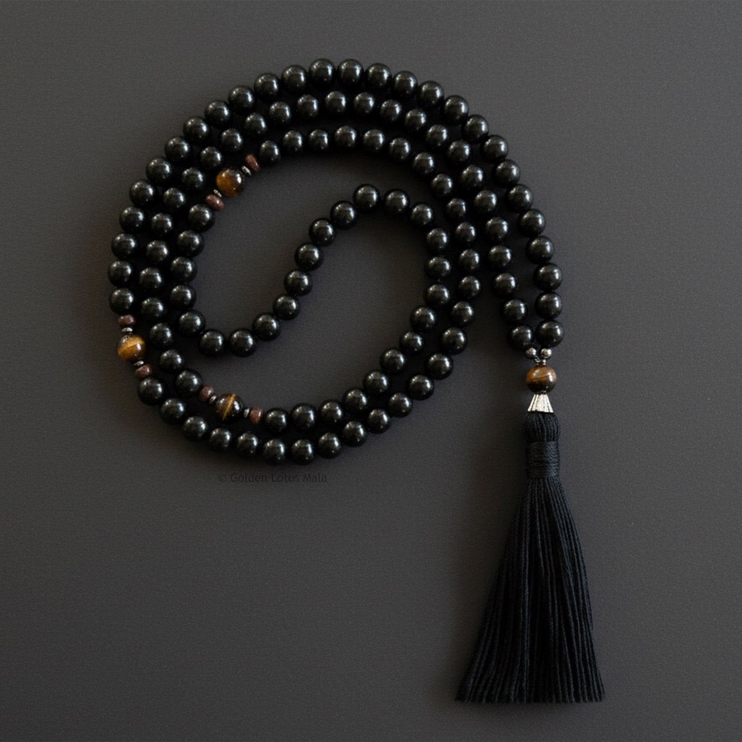 Yin Yang Mala - Ebony & Tigereye