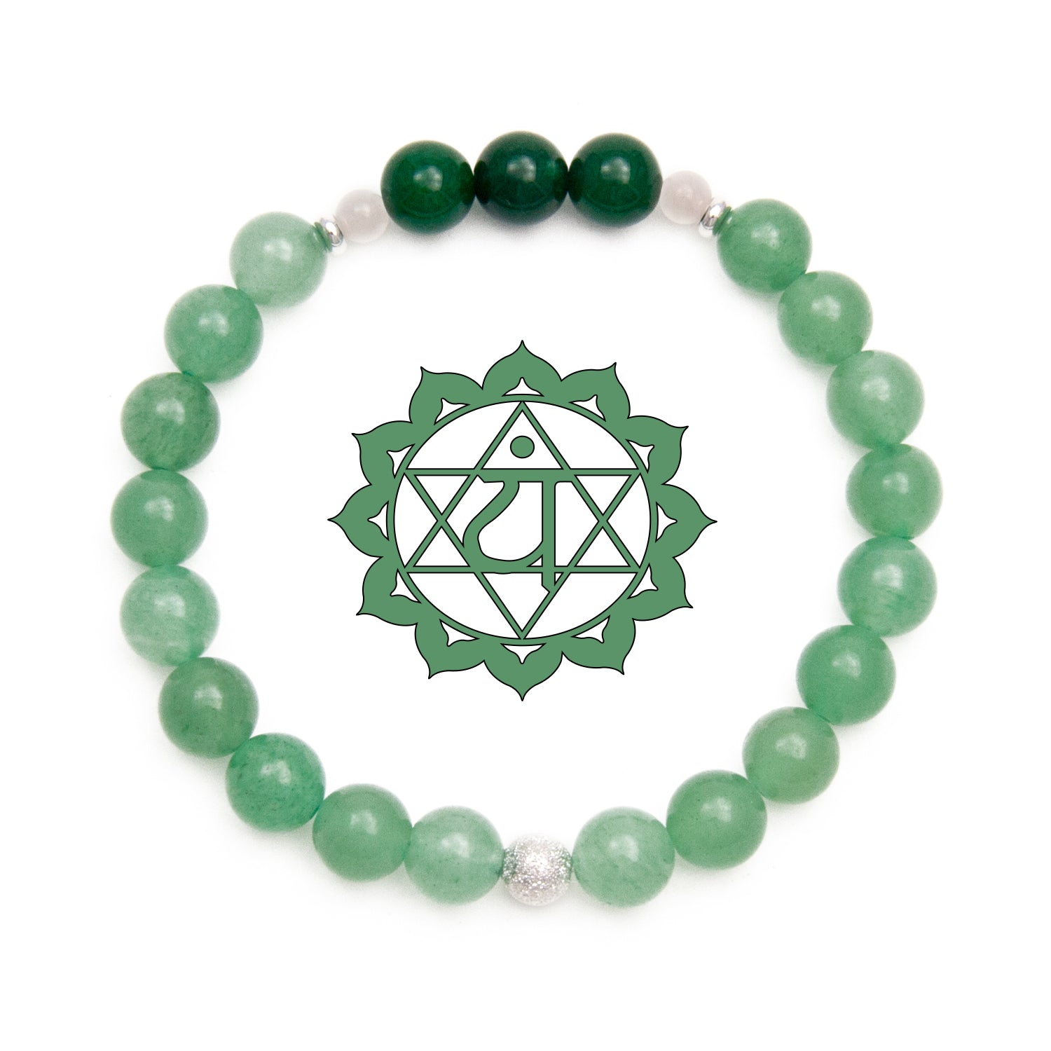 Heart Chakra Gemstone Bracelet by Golden Lotus Mala