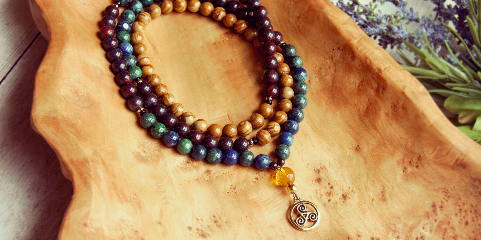 Energy Flows Mala Beads