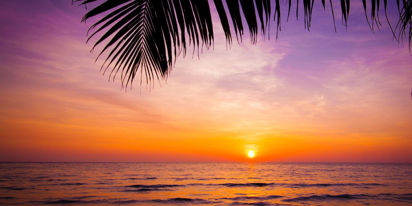 Sunset over the sea