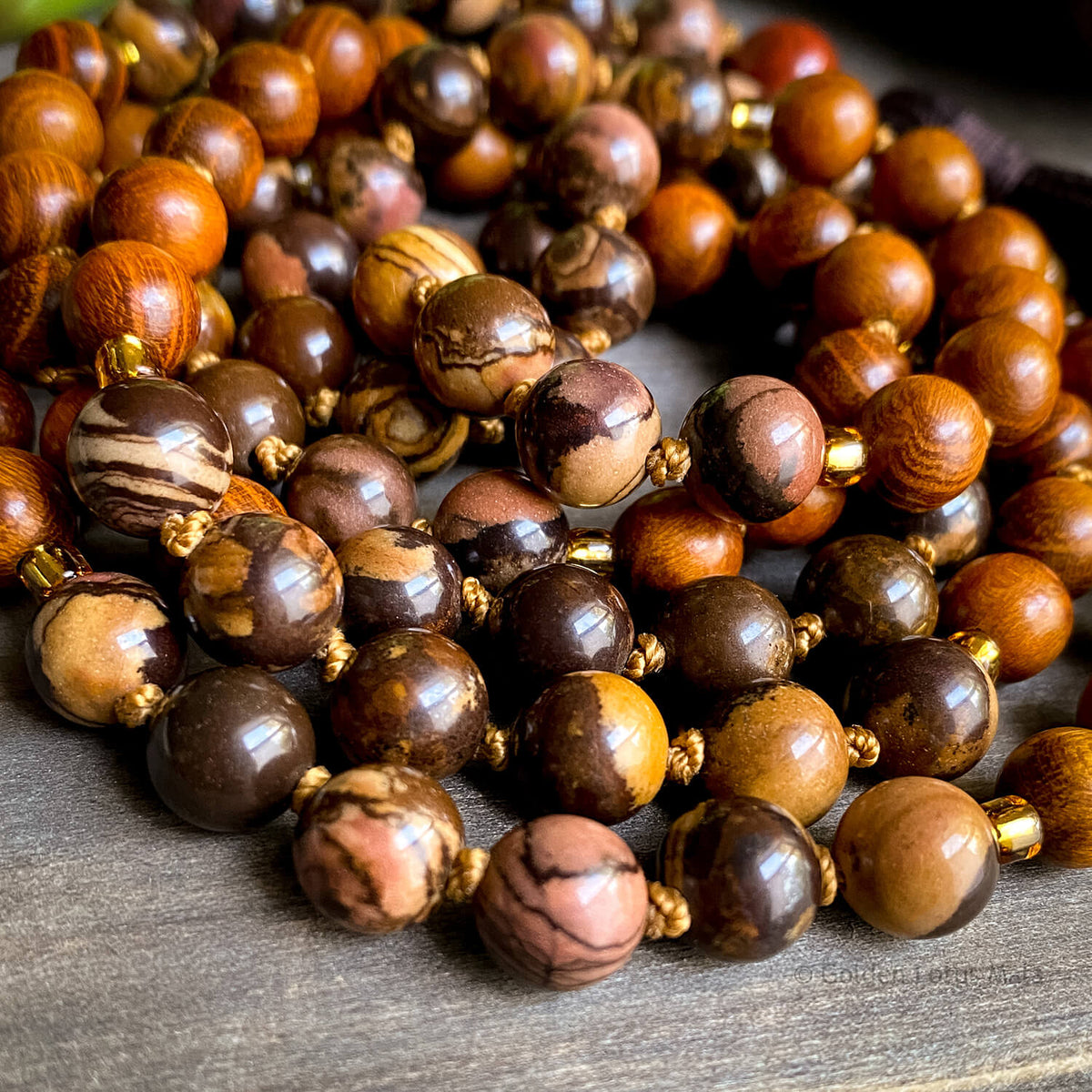 Sacred Earth Mala - Outback Jasper &amp; Redwood