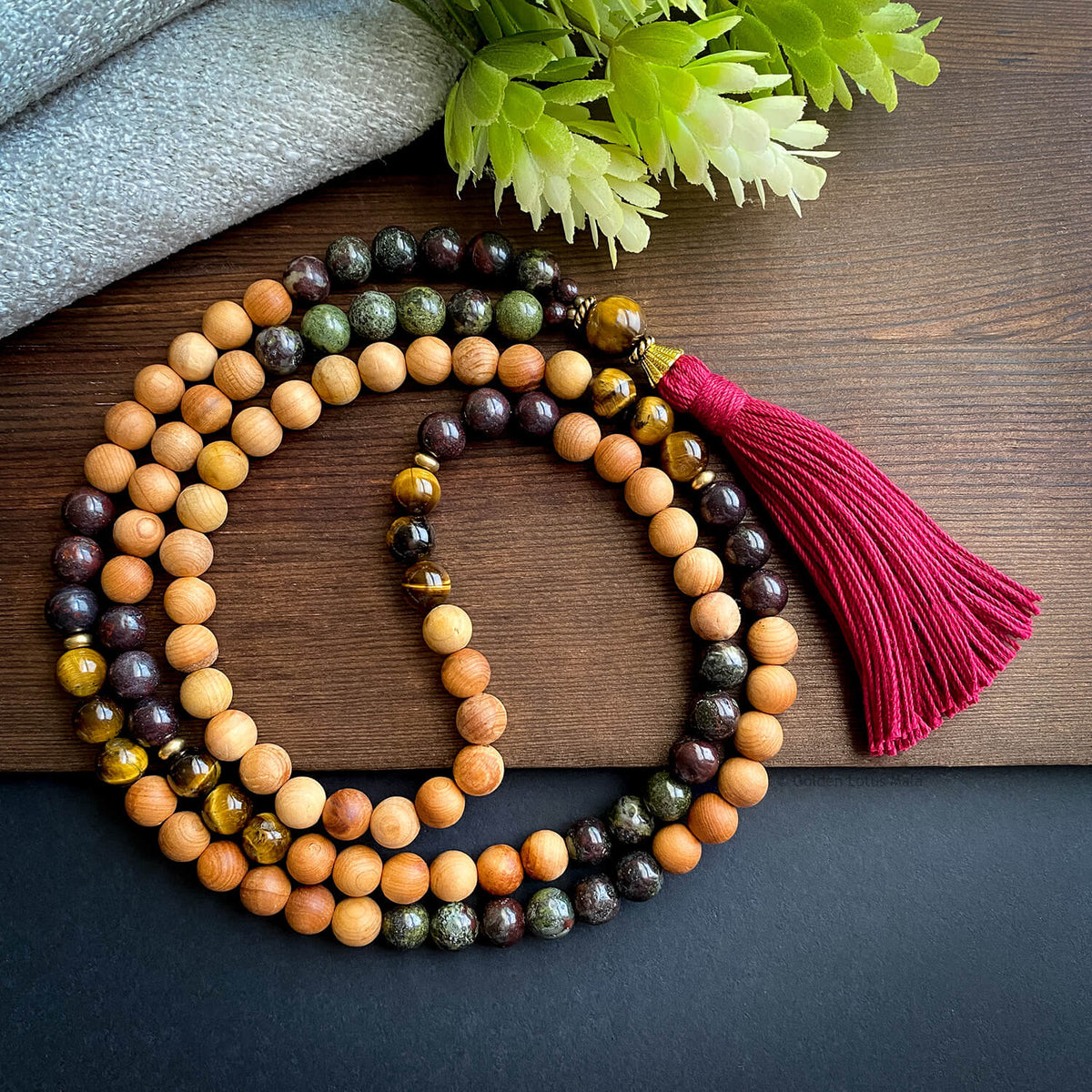 Architect of Fate Mala Sandalwood - Golden Lotus Mala