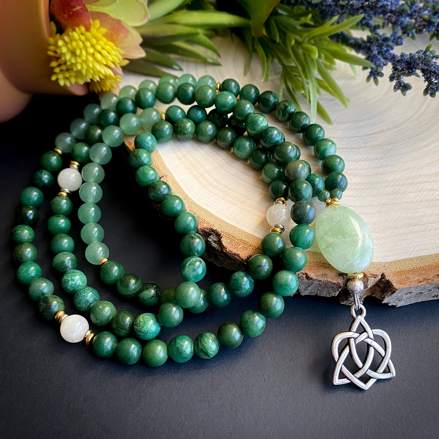 Renewal Mala Celtic Heart by Golden Lotus Mala