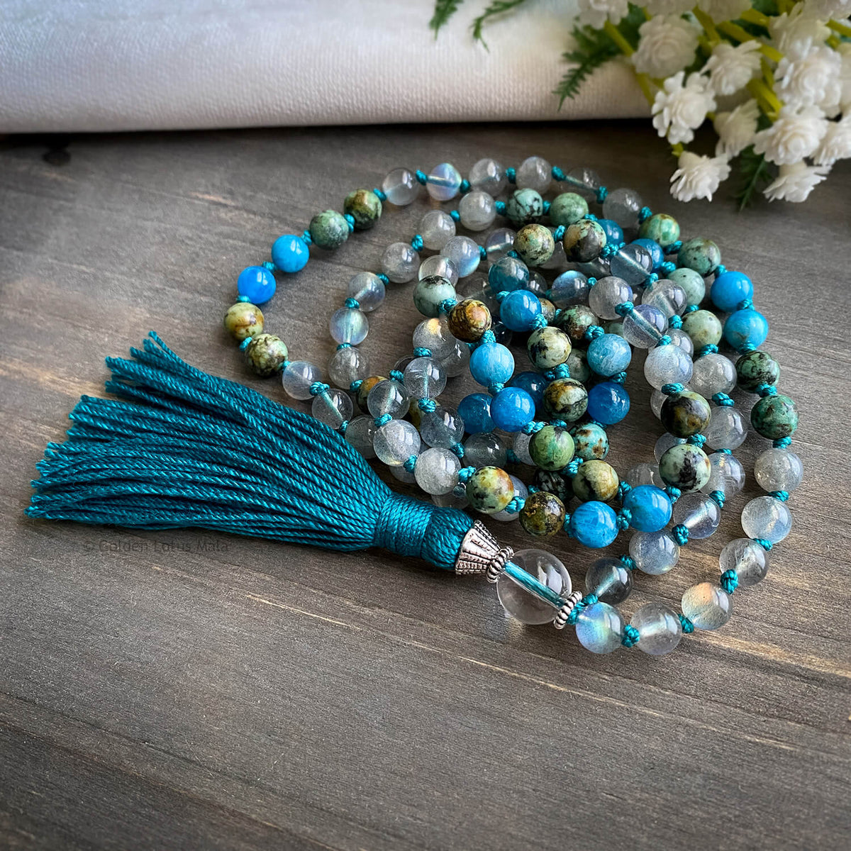 Universal Energy Mala - Labradorite, Turquoise, Apatite, Quartz