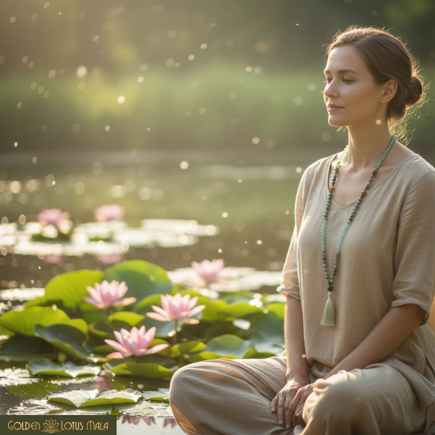 Serene Soul Mala - African Turquoise, Aventurine, Tiger Eye