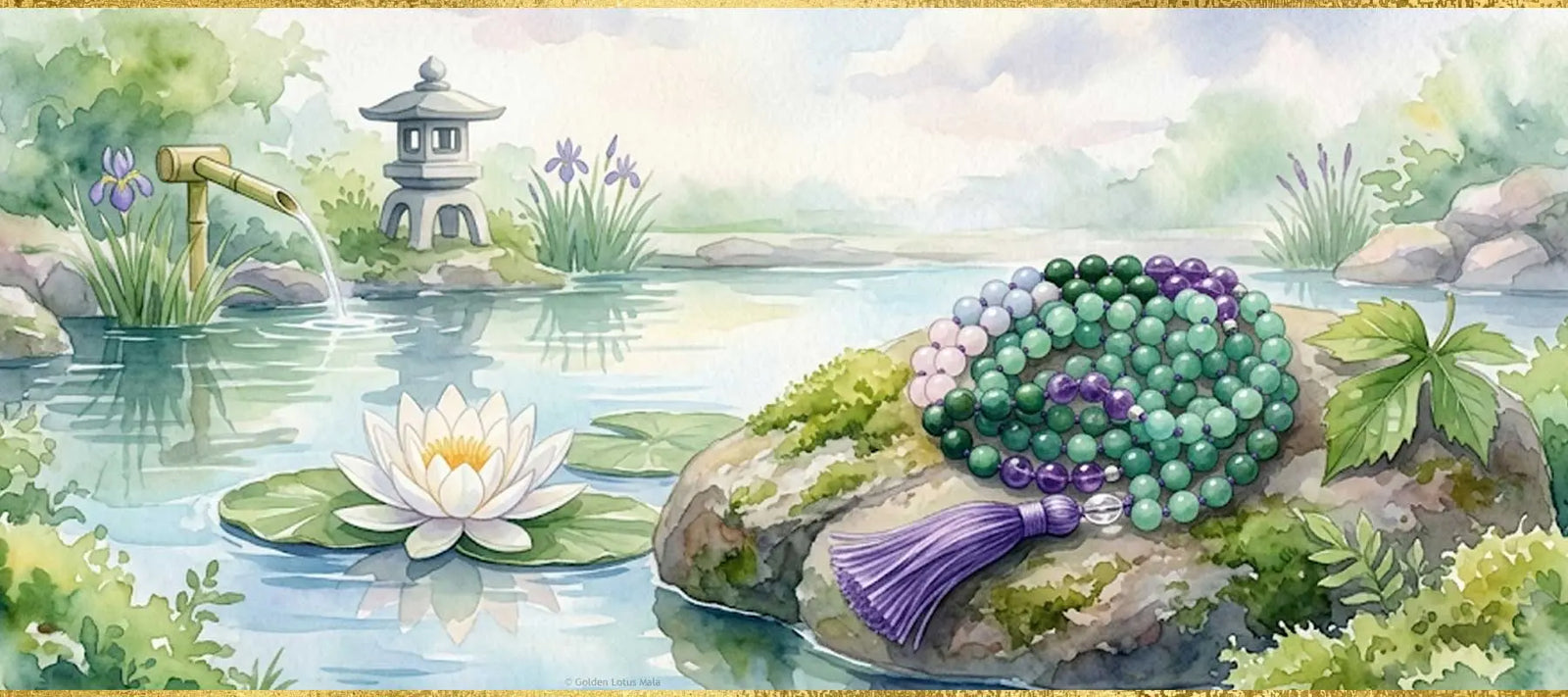Golden Lotus Mala