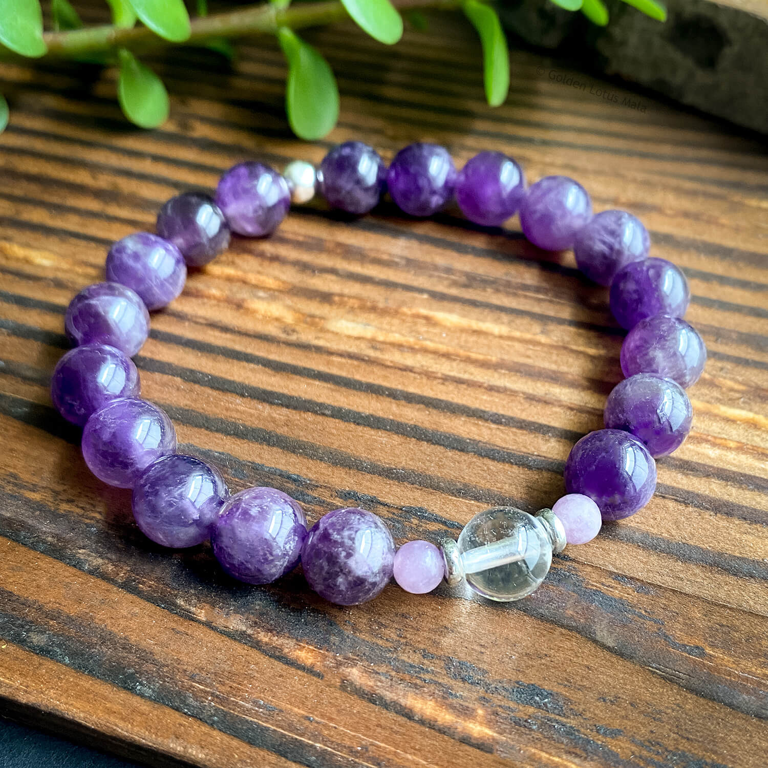 Amethyst & Matte Black Onyx Bracelet - Alliancecrystals