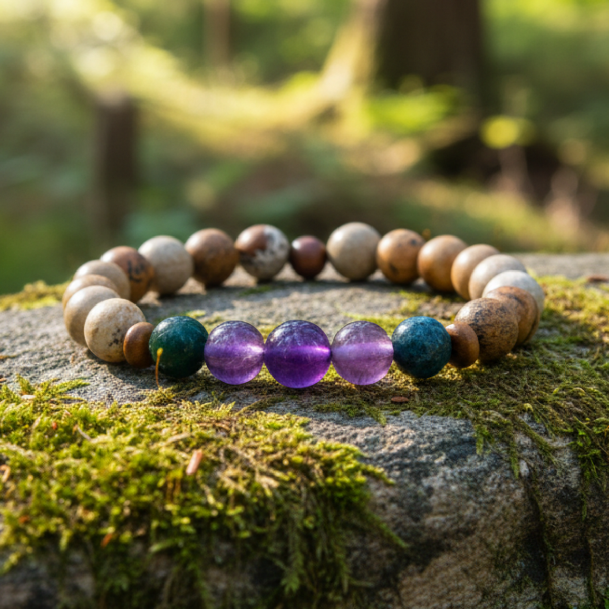 Nature&#39;s Harmony Bracelet - Jasper &amp; Amethyst