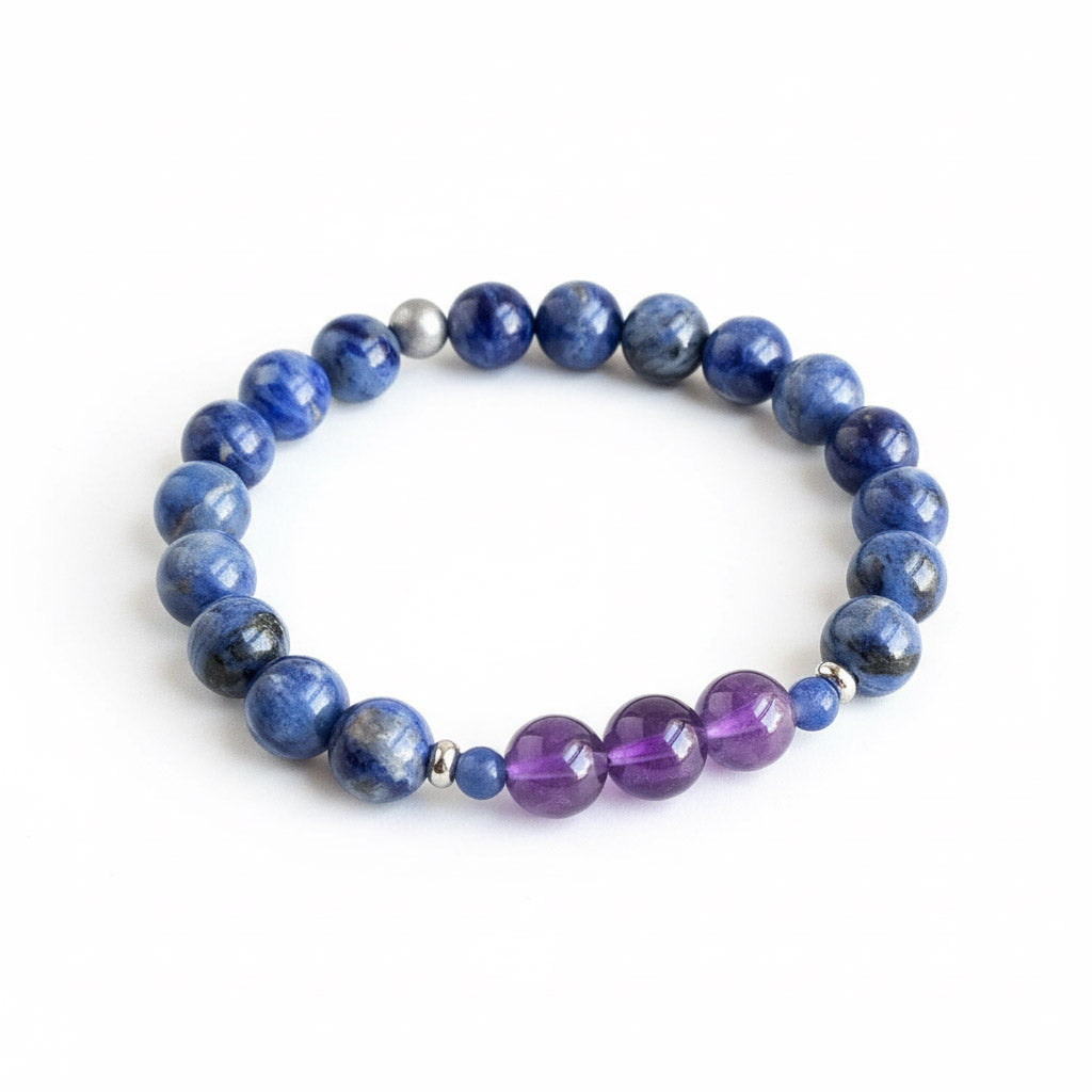 Sodalite &amp; Amethyst Bracelet