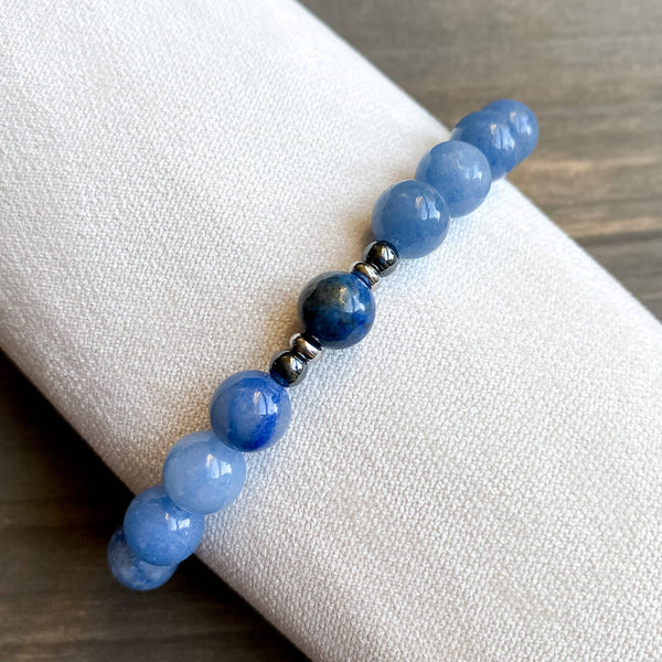 Throat Chakra Bracelet - Blue Aventurine & Lapis Lazuli