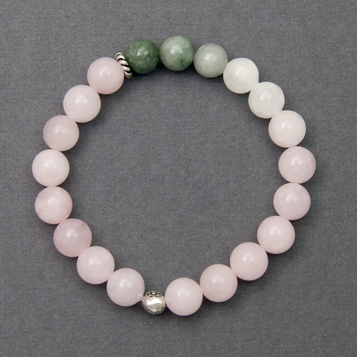 Inner Peace Bracelet - Rose Quartz, Jade, Selenite