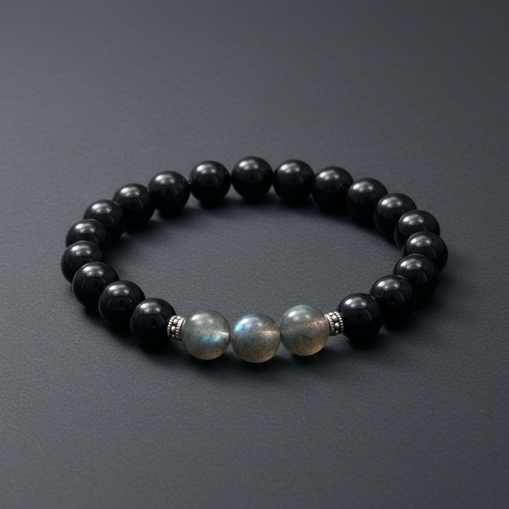 I Release Bracelet - Tourmaline, Labradorite