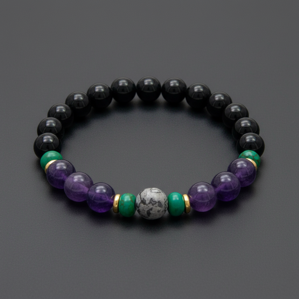 Self-Confidence Bracelet - Onyx, Amethyst, Jasper