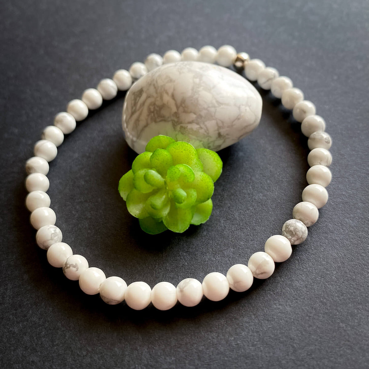 Howlite Dainty Bracelet, Serenity and Peace