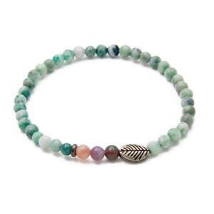 Renewal Bracelet, Green Jasper and Earthy Agate