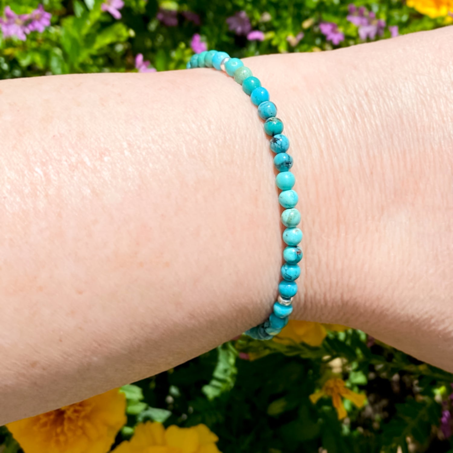 Genuine Turquoise 4mm Bracelet