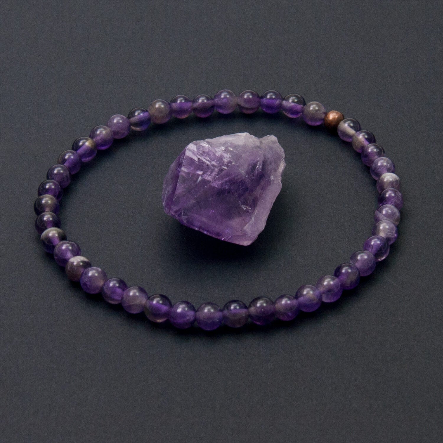 Amethyst Purple 5 PC Beaded Bracelet Set With Stone Druzy Charm – Turquoise  Trading Co