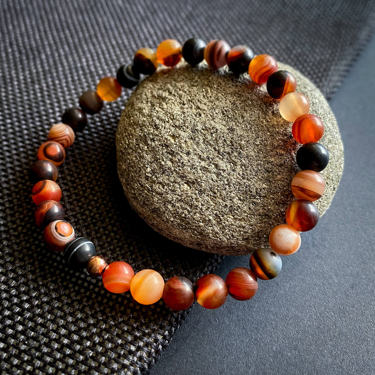 Weaving Balance Bracelet - Agate 6mm