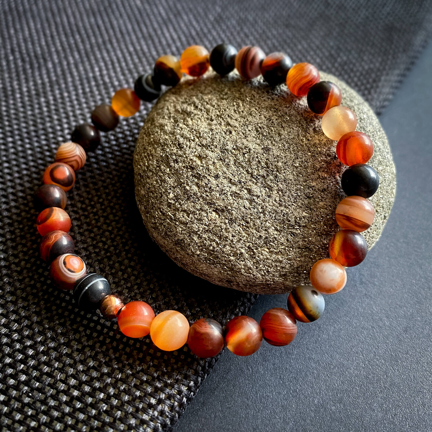 Weaving Balance Bracelet - Agate 6mm