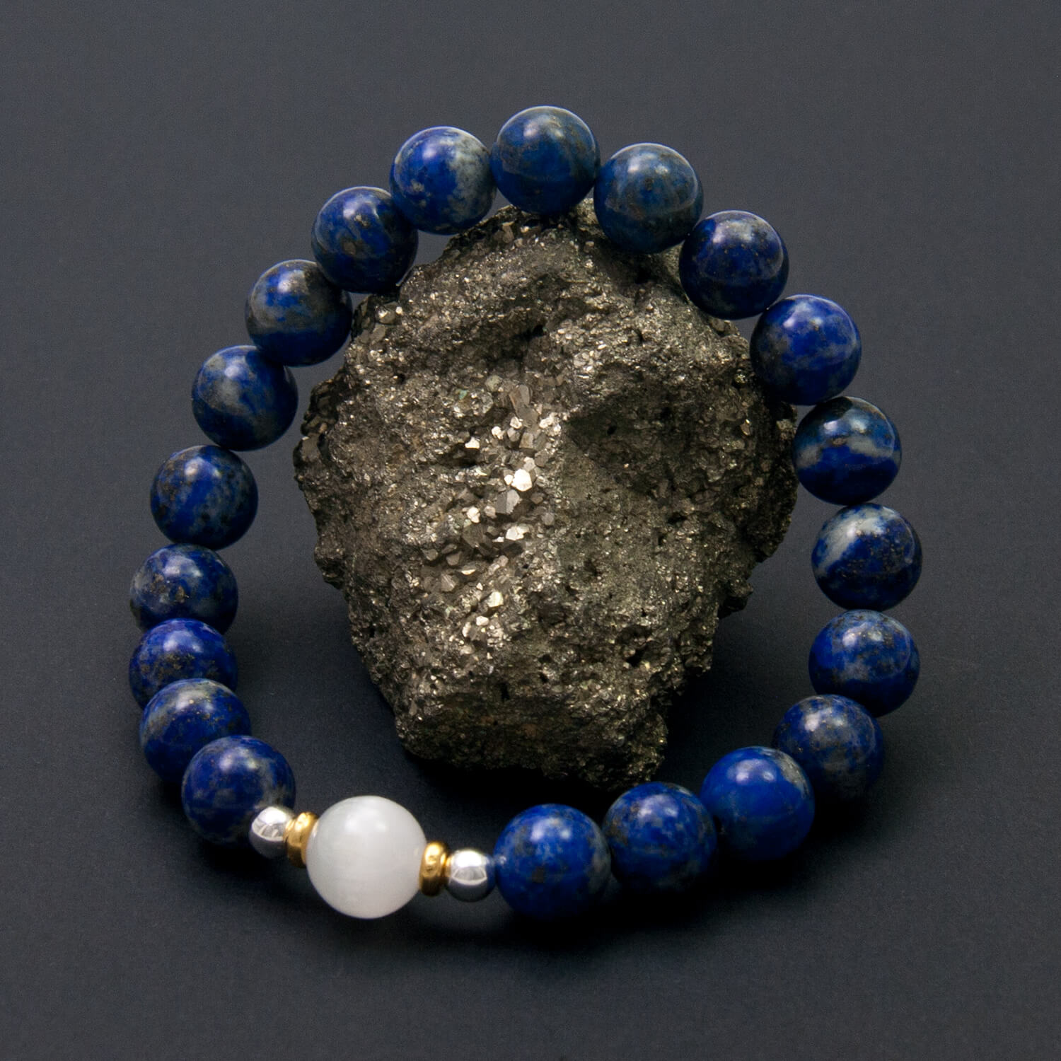 Lapis Lazuli and Selenite Bracelet