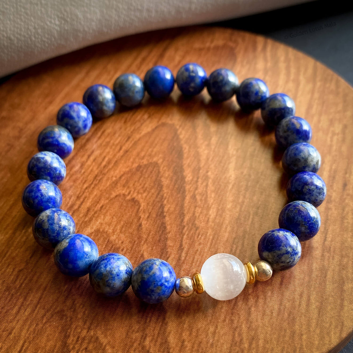 Lapis Lazuli and Selenite Bracelet