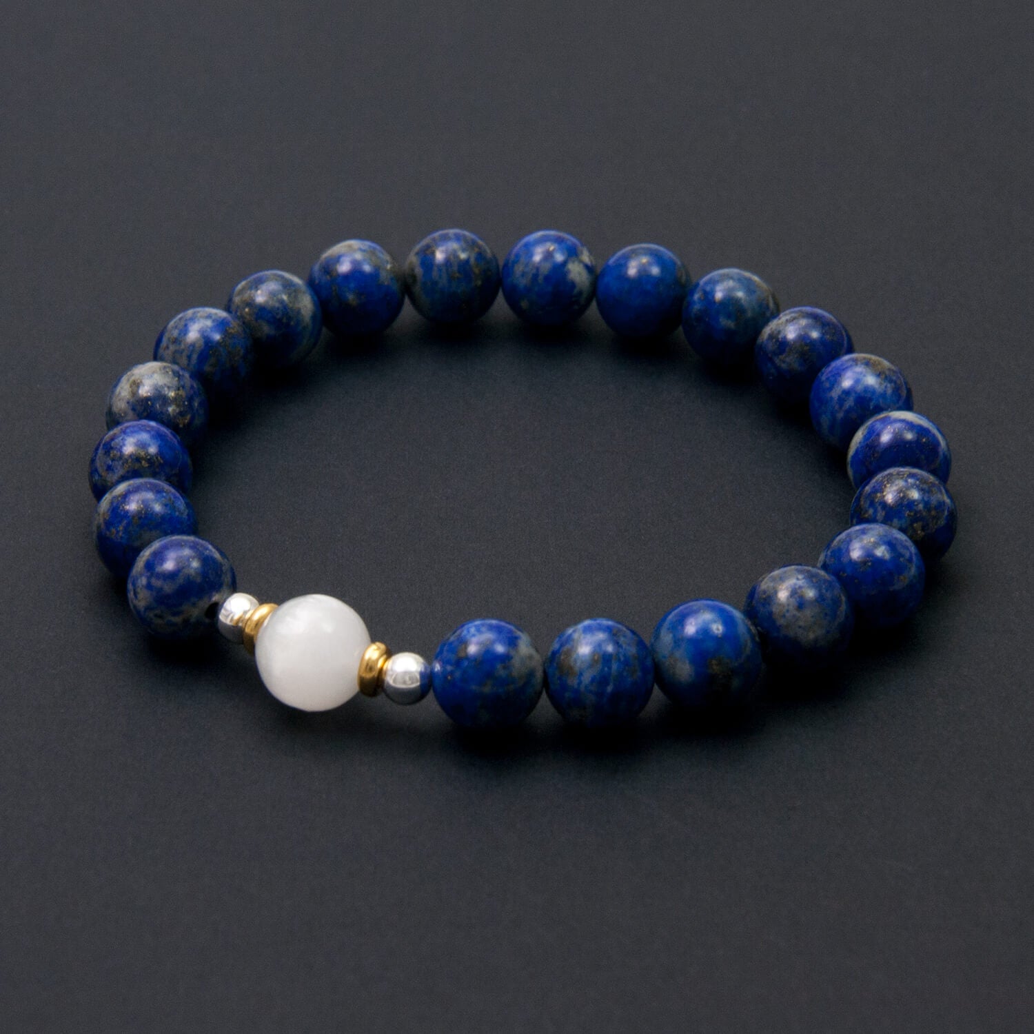 Lapis Lazuli and Selenite Bracelet