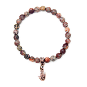 Reiki Healing Hands Bracelet - Leopard Jasper