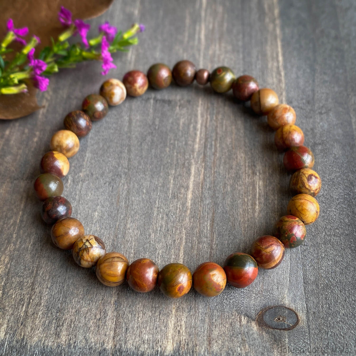 Picasso Bracelet, Red Creek Jasper