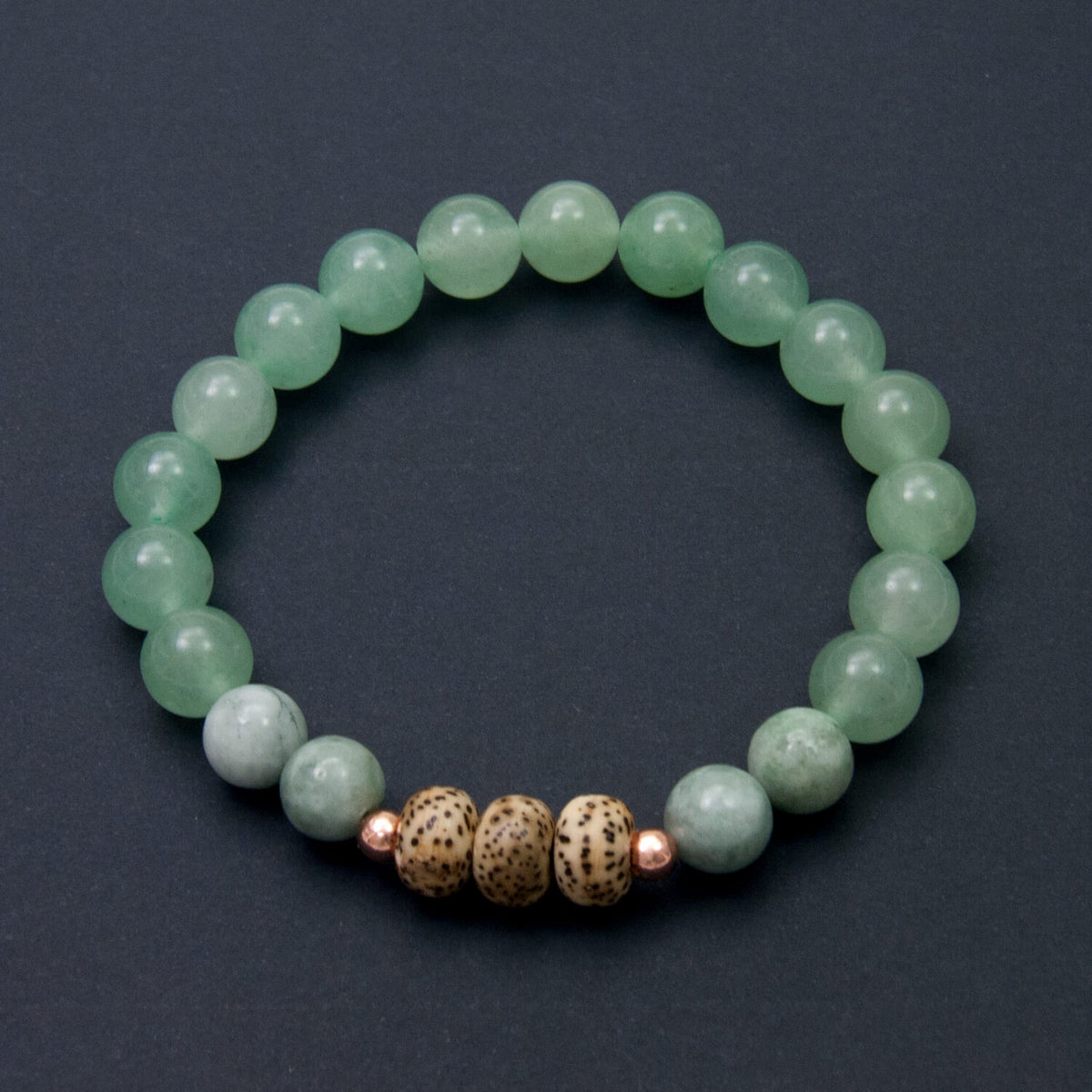 Prosperity Bracelet, Bodhi Seed, Jade and Aventurine