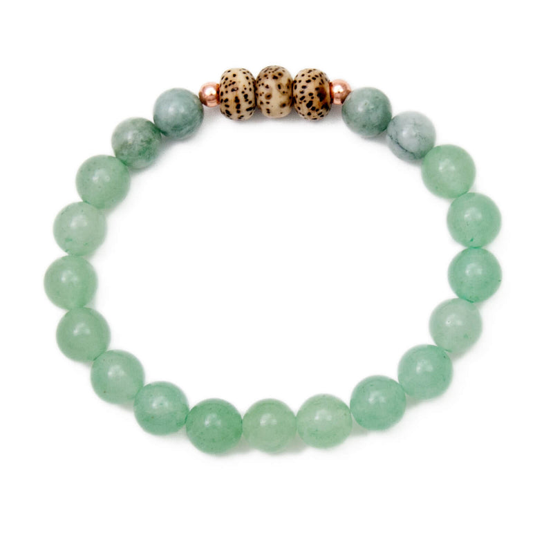 Gemstone Mala Bracelets - Handmade in the USA - Golden Lotus Mala
