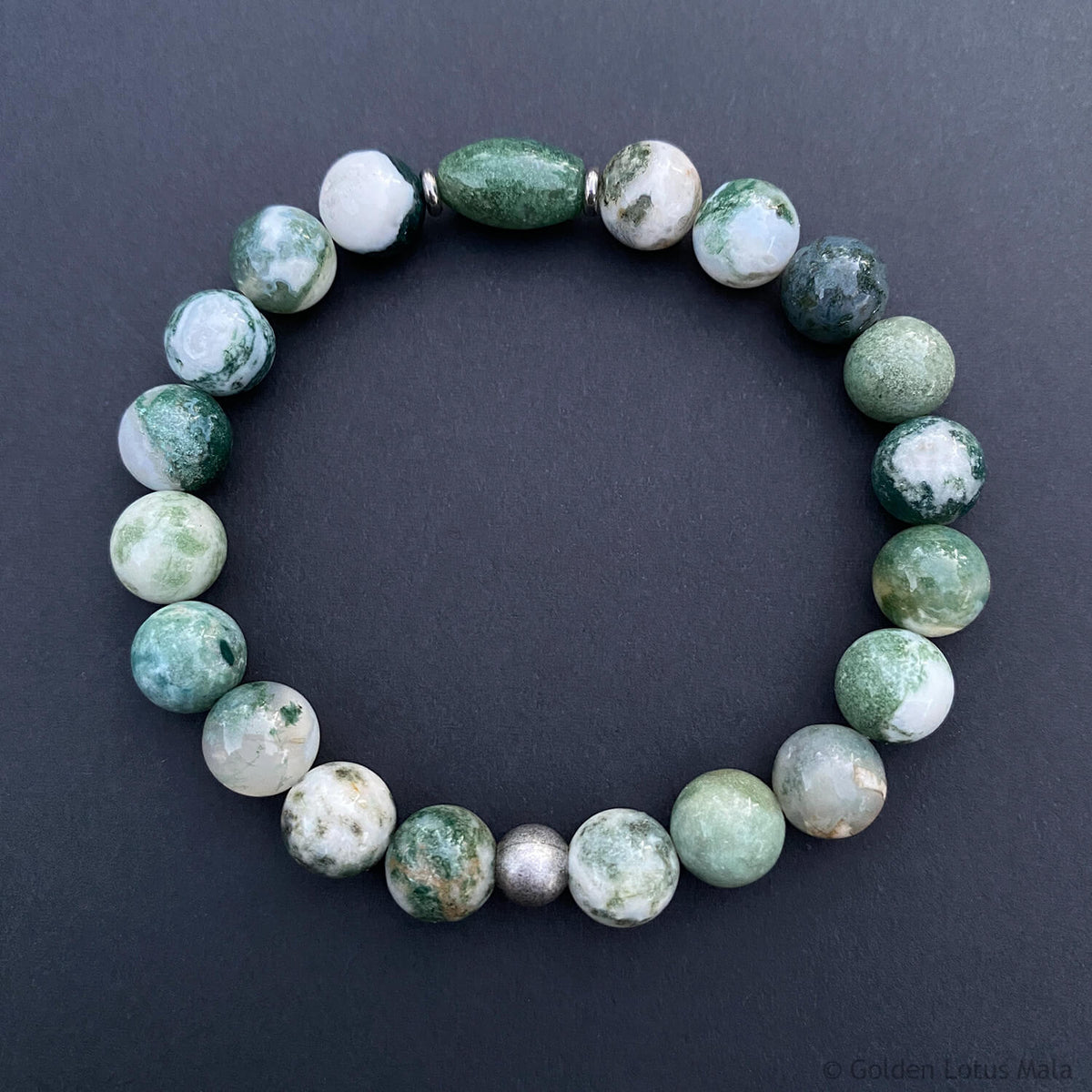 Verdant Peace Bracelet - Tree &amp; Moss Agate