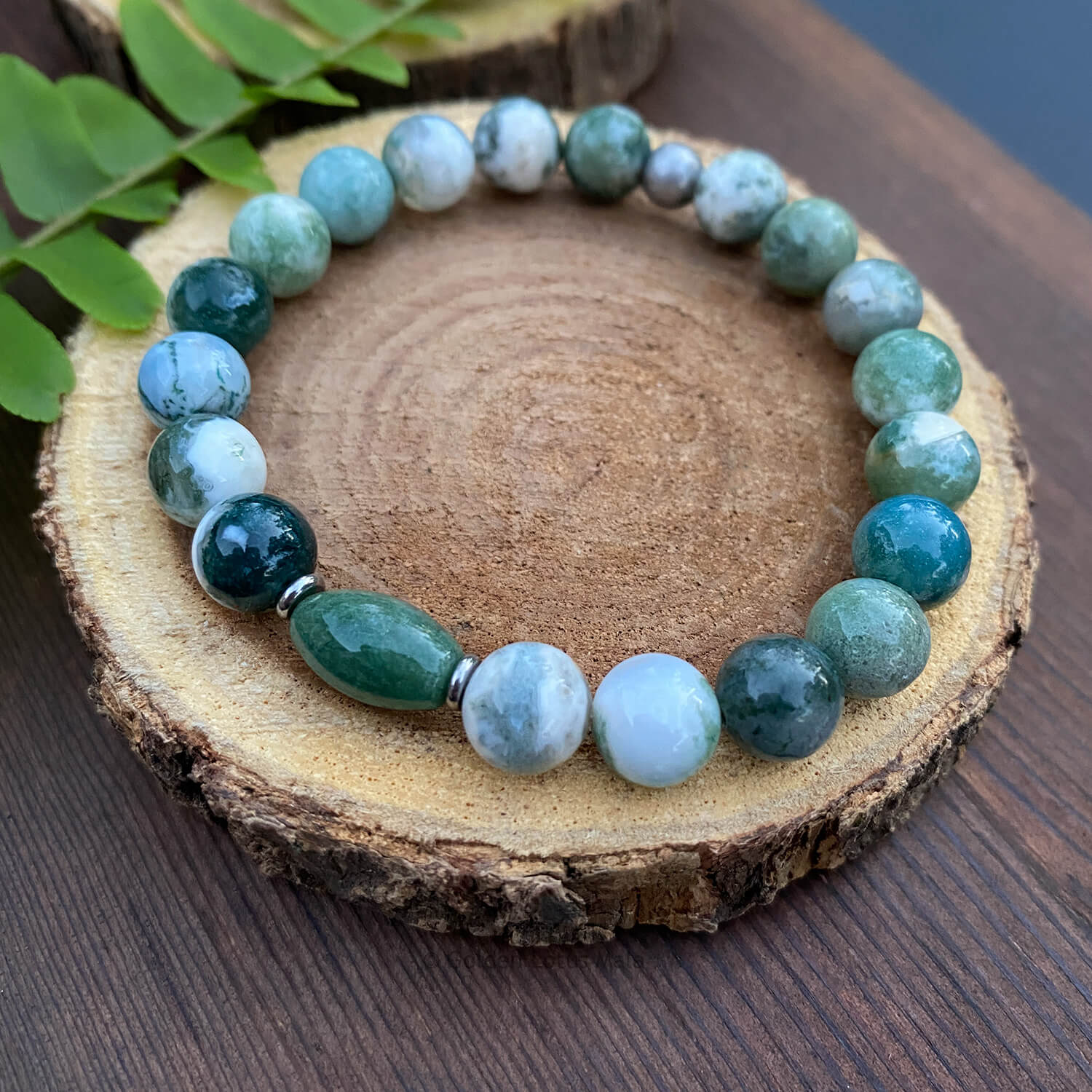 Verdant Peace Bracelet - Tree & Moss Agate