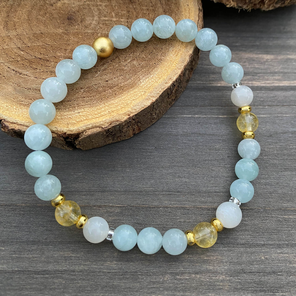 Dream Flow Bracelet – Aquamarine &amp; Moonstone