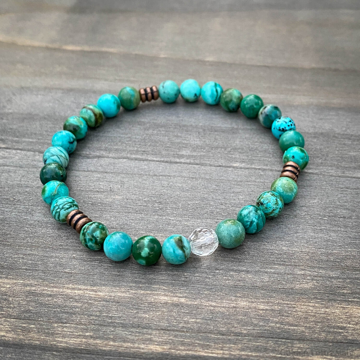 Chrysocolla &amp; Quartz Bracelet – Clarity &amp; Truth