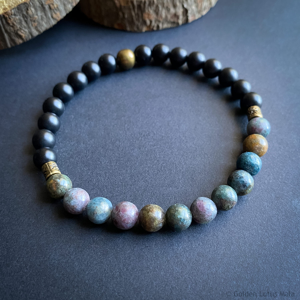 Ruby Kyanite Fuchsite Onyx Bracelet