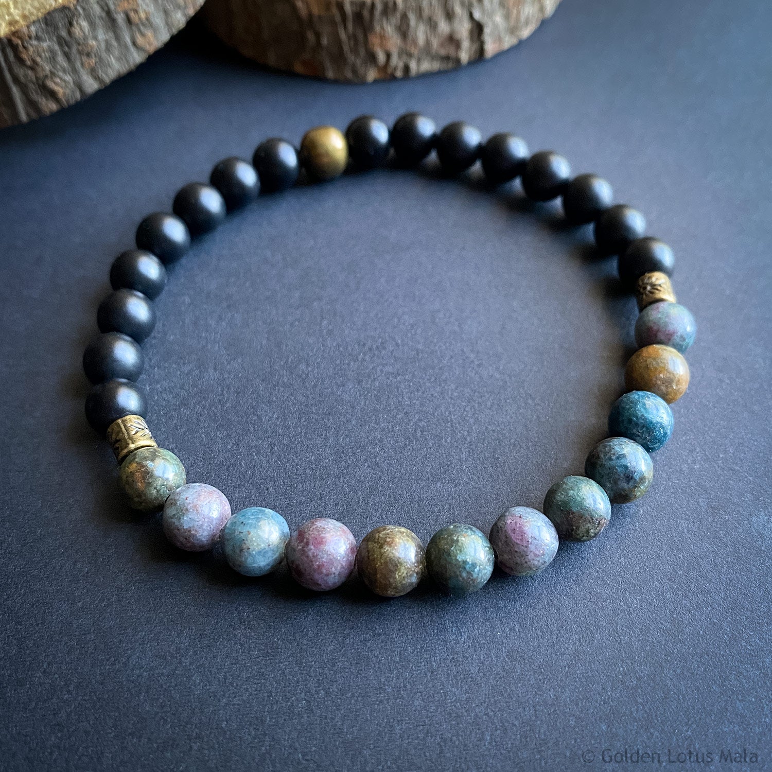 Ruby Kyanite Fuchsite Onyx Bracelet