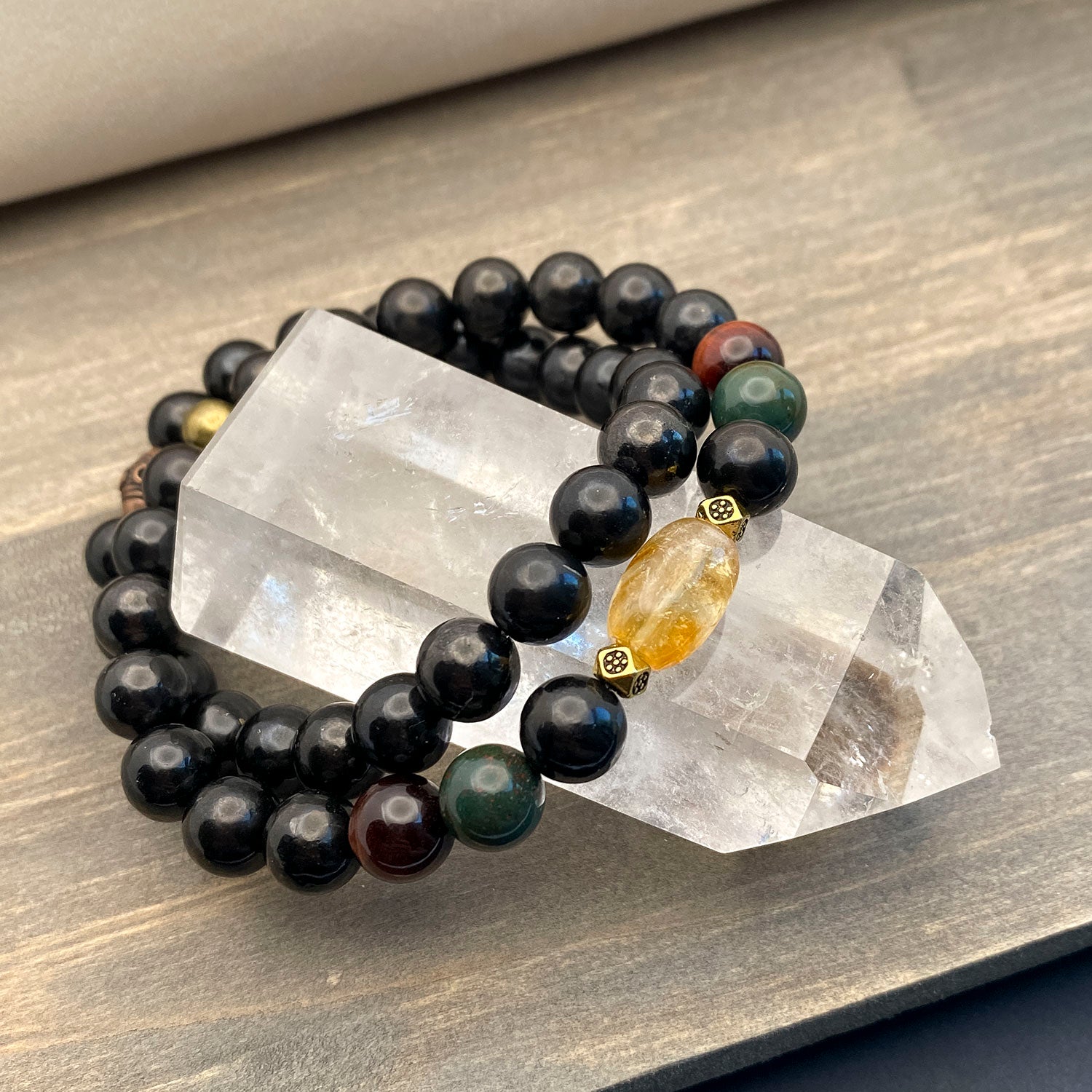 Shungite Bracelet Stack (Set of 2)