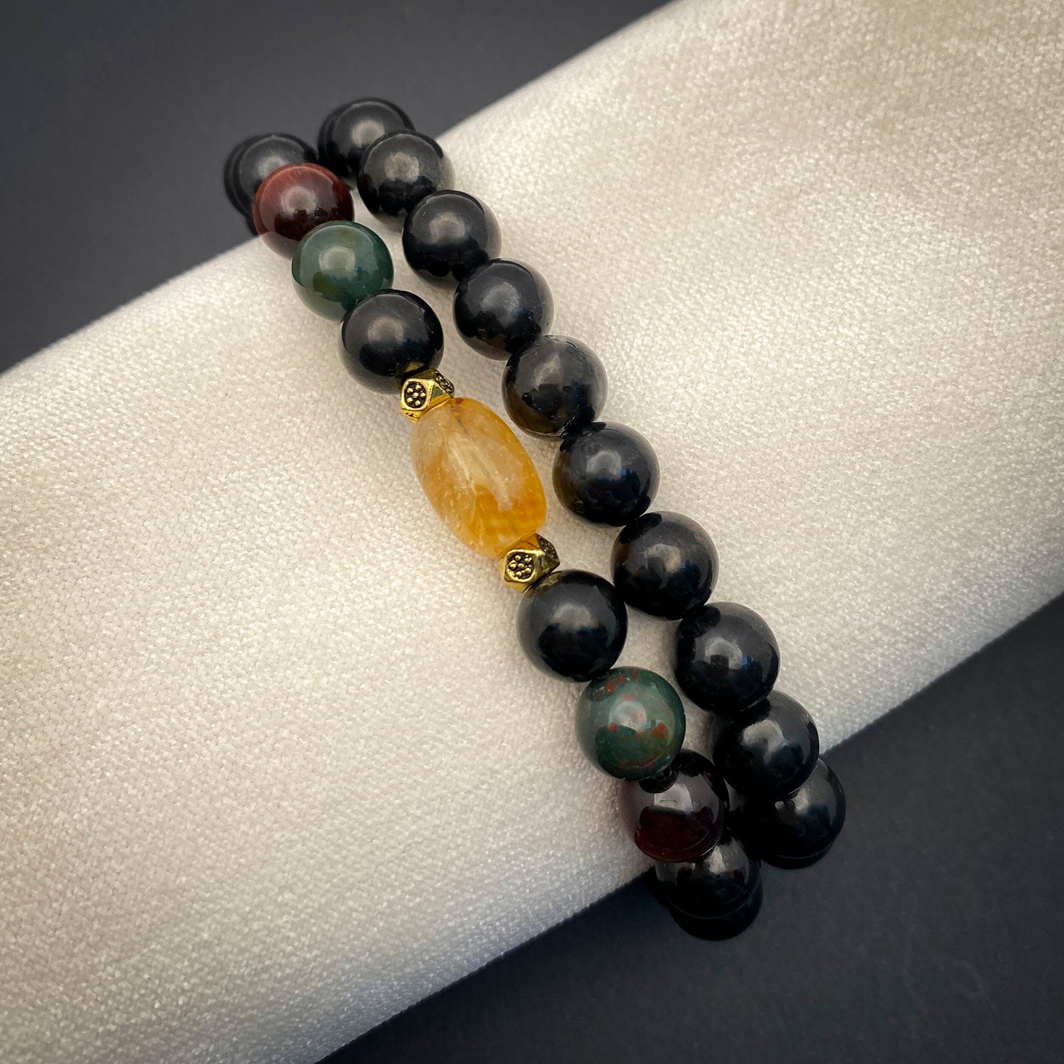 Shungite Bracelet Stack (Set of 2)