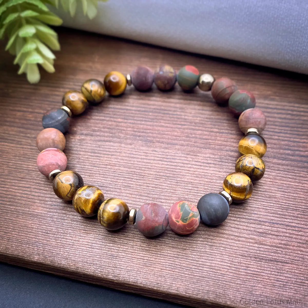 Tigereye &amp; Picasso Jasper Bracelet - Grounded Confidence