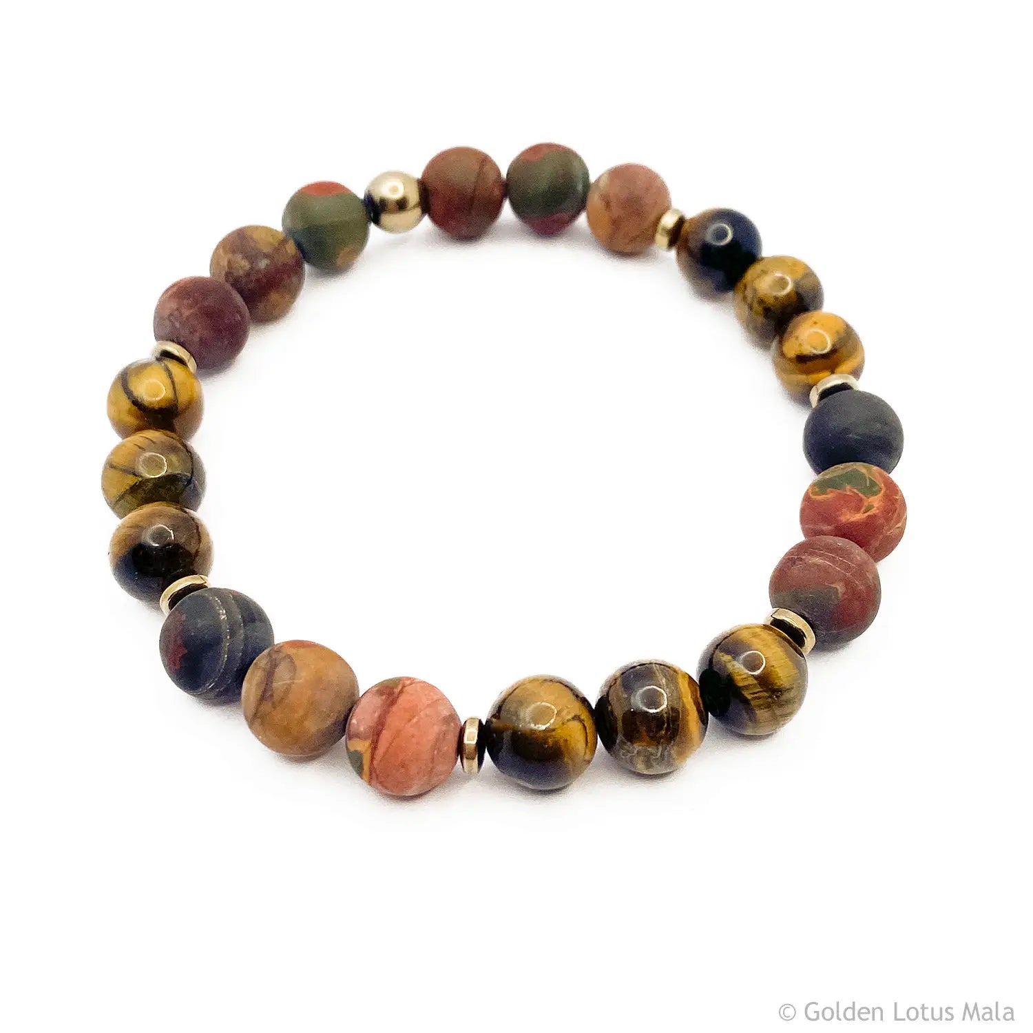 Tigereye & Picasso Jasper Bracelet - Grounded Confidence